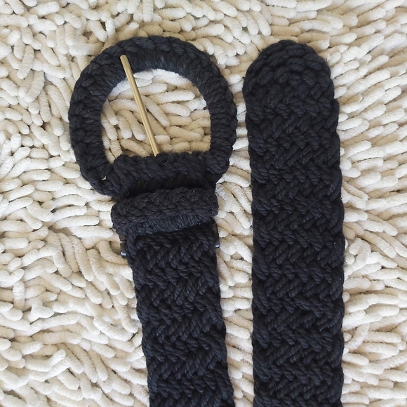 Unbranded black cotton woven belt - Picture 2 of 4